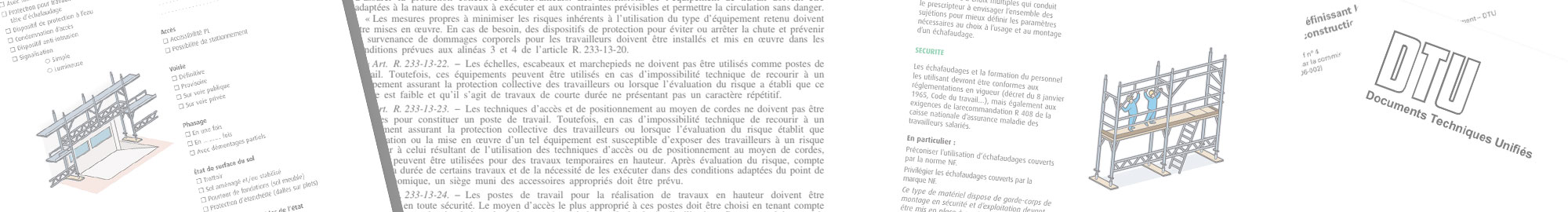 Dal'échelle location échafaudage - Réglementation